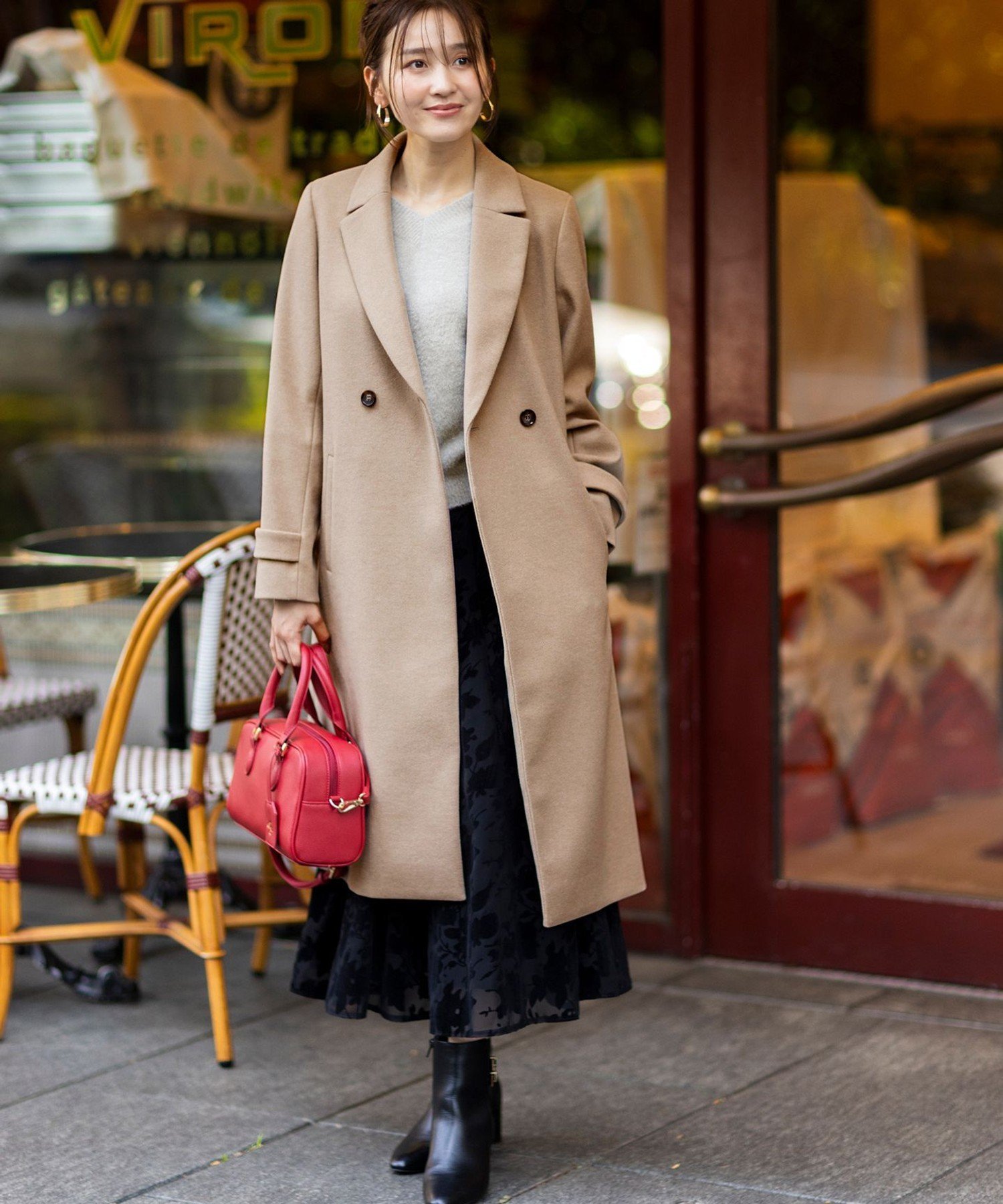 ANY SIS｜ウールライクロング チェスターコート | Rakuten Fashion