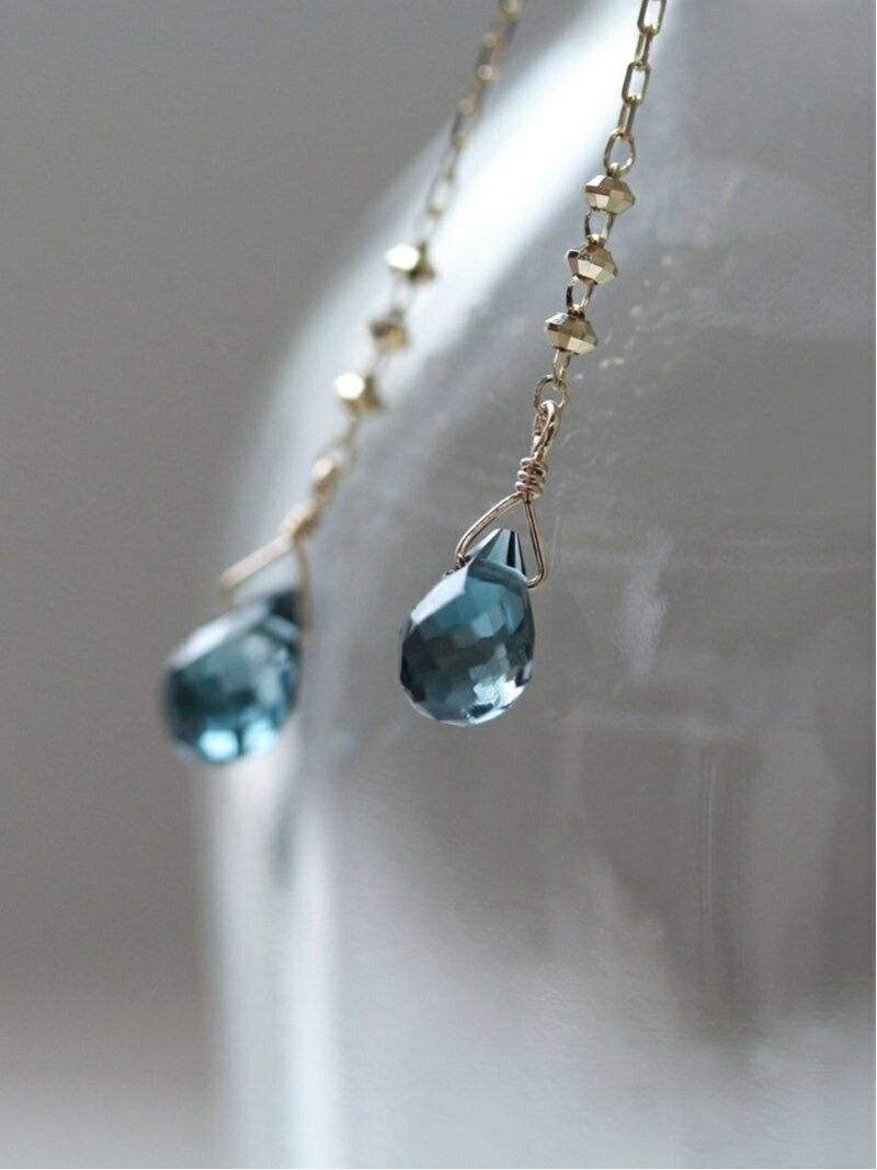 cui-cui｜ロンドンブルートパーズ ピアス | K10YG | Rakuten Fashion