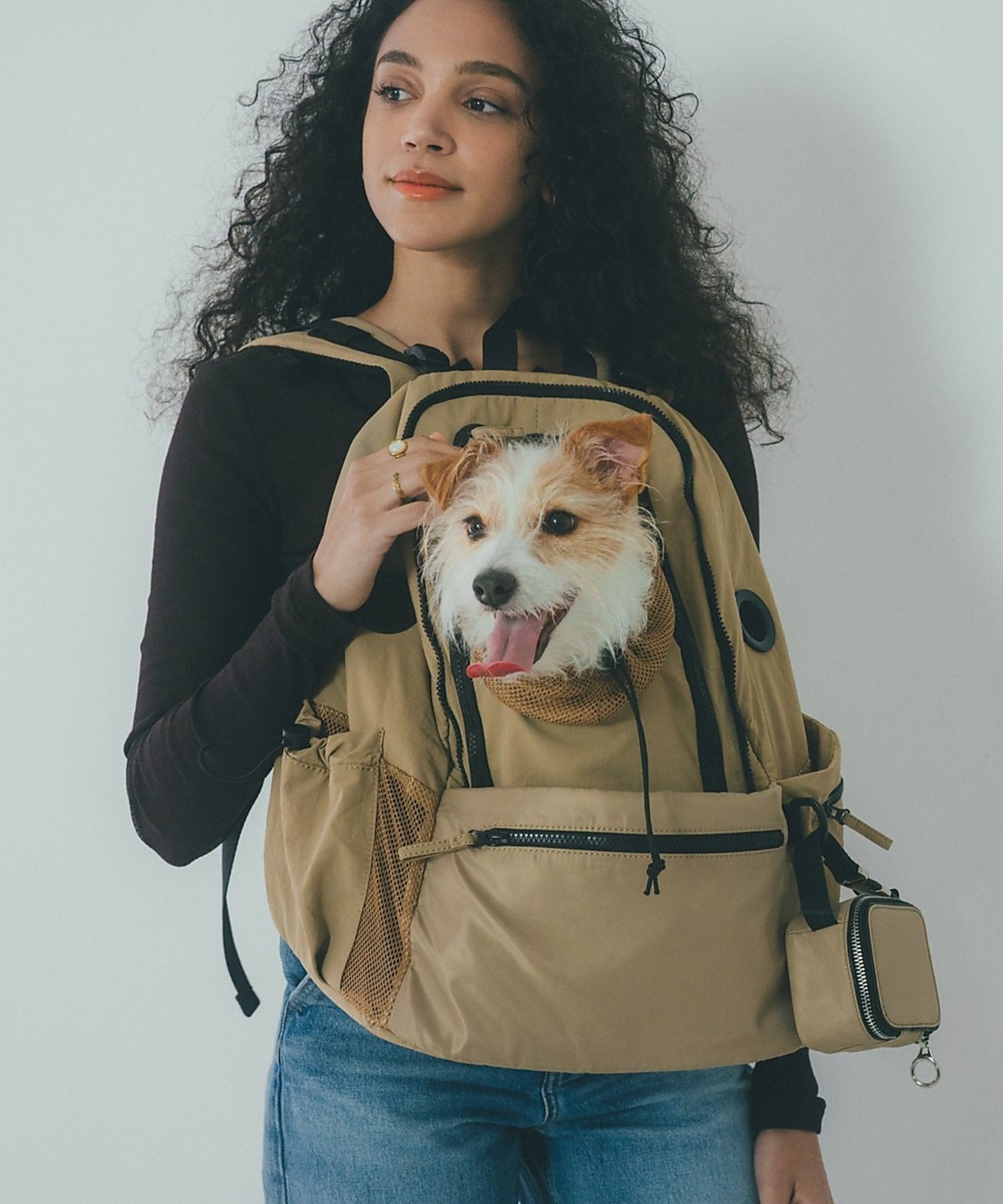 新品】未使用 MATIE ペットリュック Mサイズ 犬用 ブラック 犬用