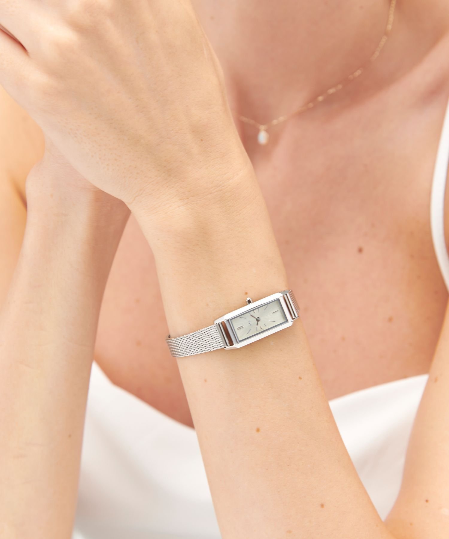 ete｜レクタングルフェイス メッシュベルト ウォッチ | Rakuten