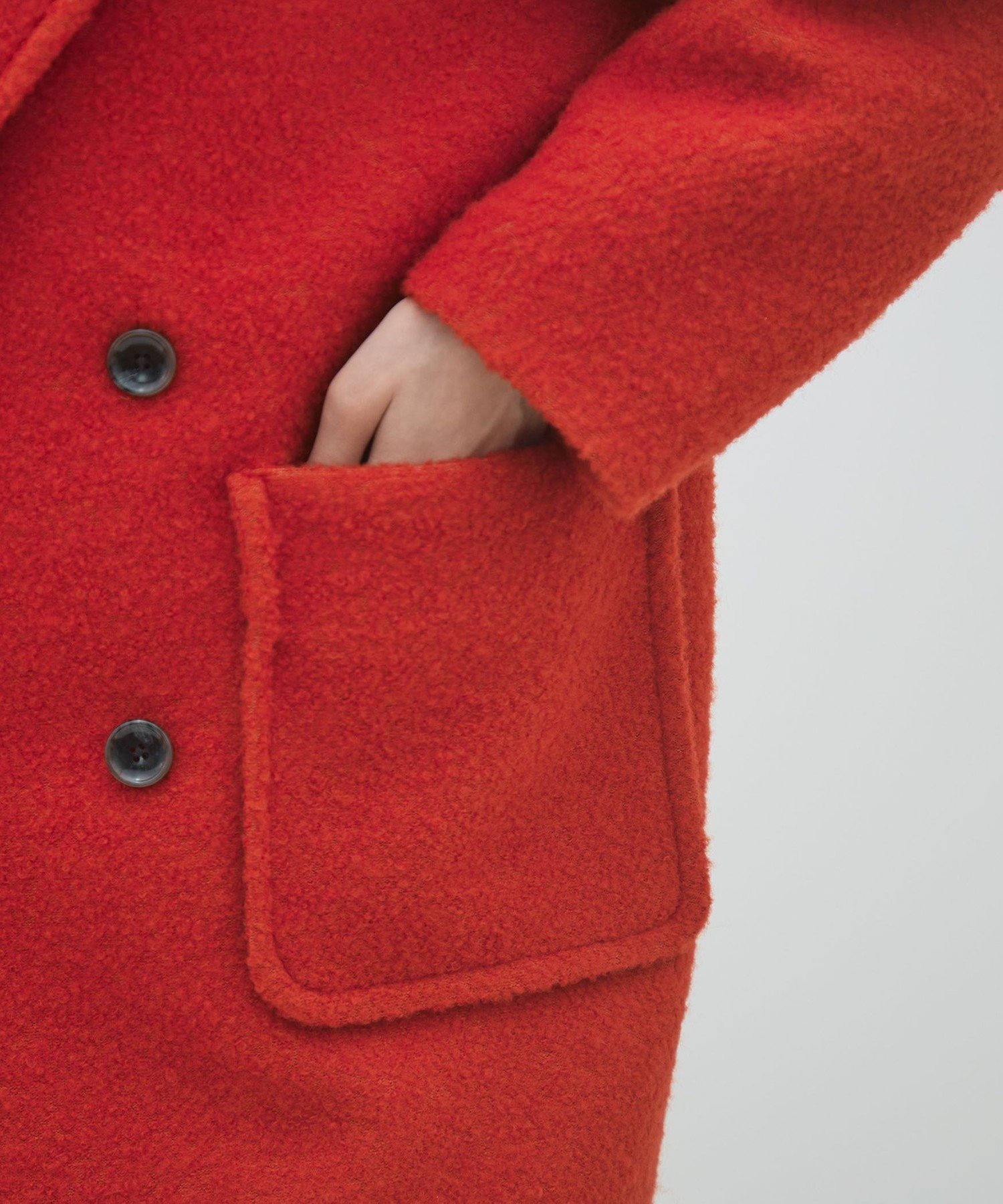 TOMORROWLAND｜ブークレーボンディング ダブルブレストコート