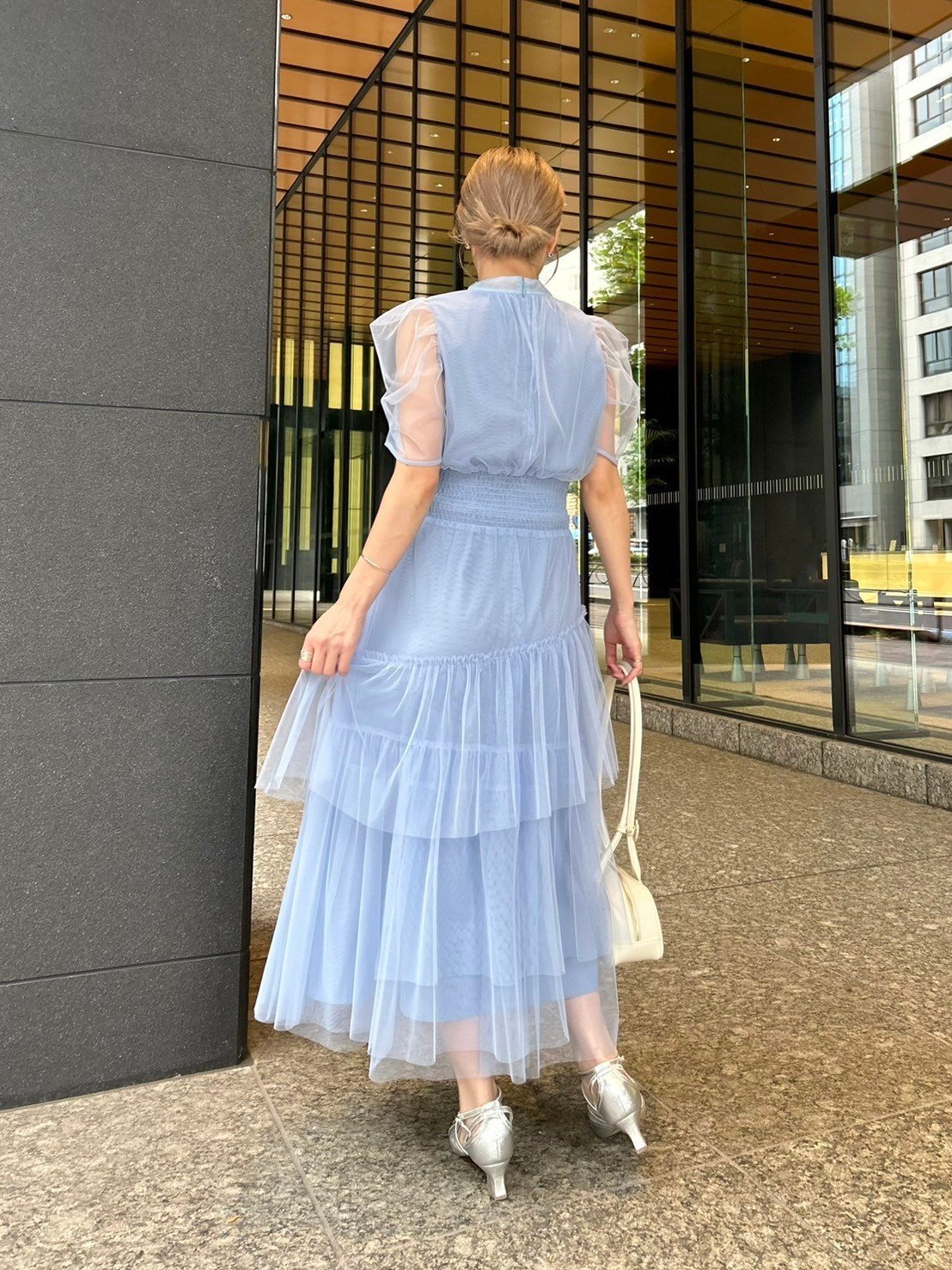 FURFUR｜ハーフスリーブチュールドレス | Rakuten Fashion(楽天