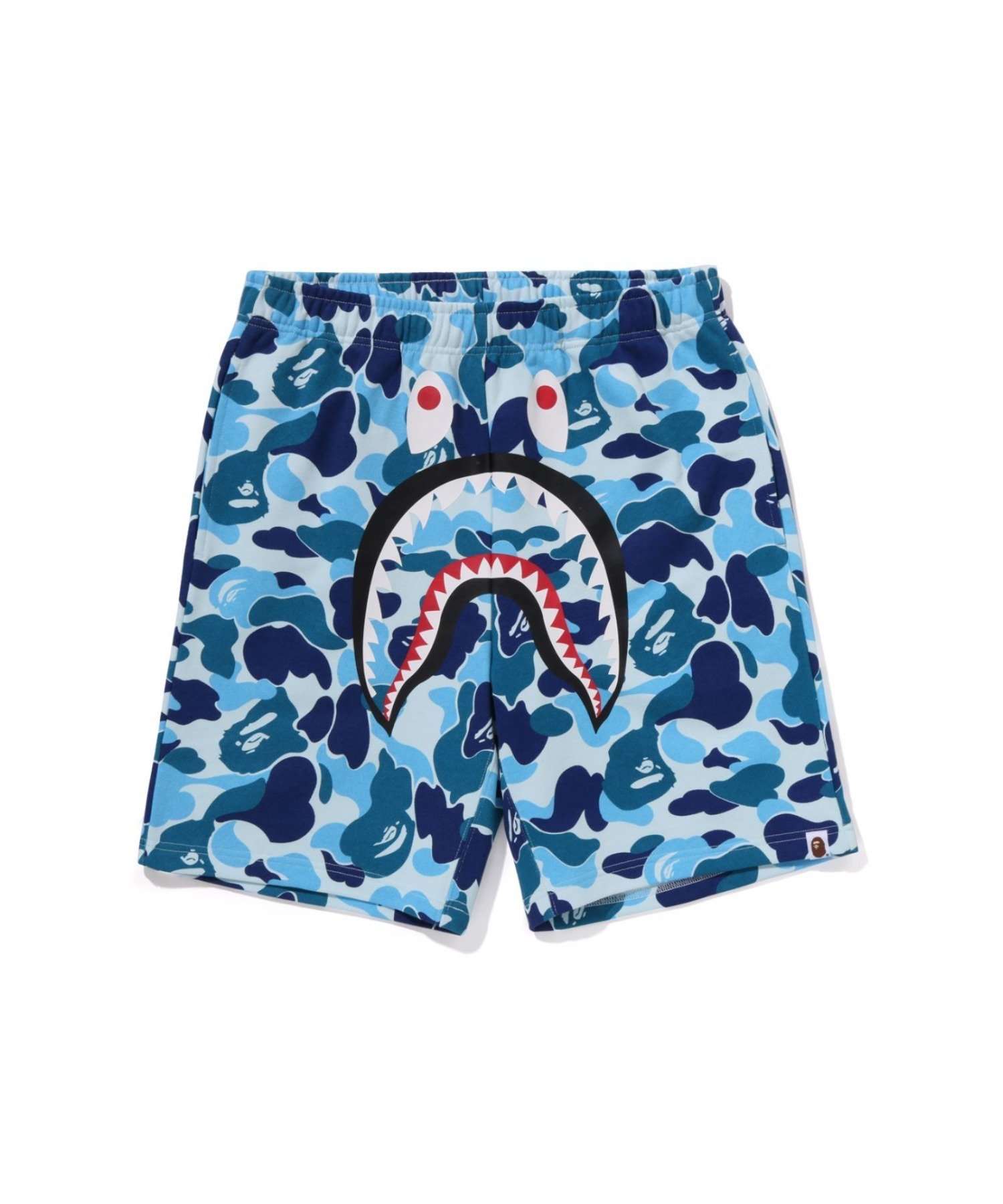 APE BLUE CAMO SHARK シャーク ハーフパンツ ショーツ BAPE HONEYCOMB