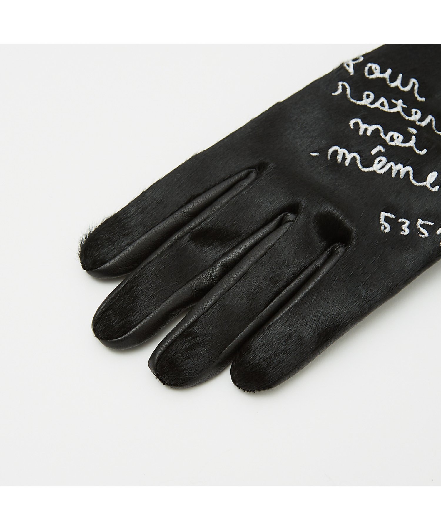 5351POUR LES HOMMES｜【40周年】エンブロイダリー刺繍 レザーグローブ