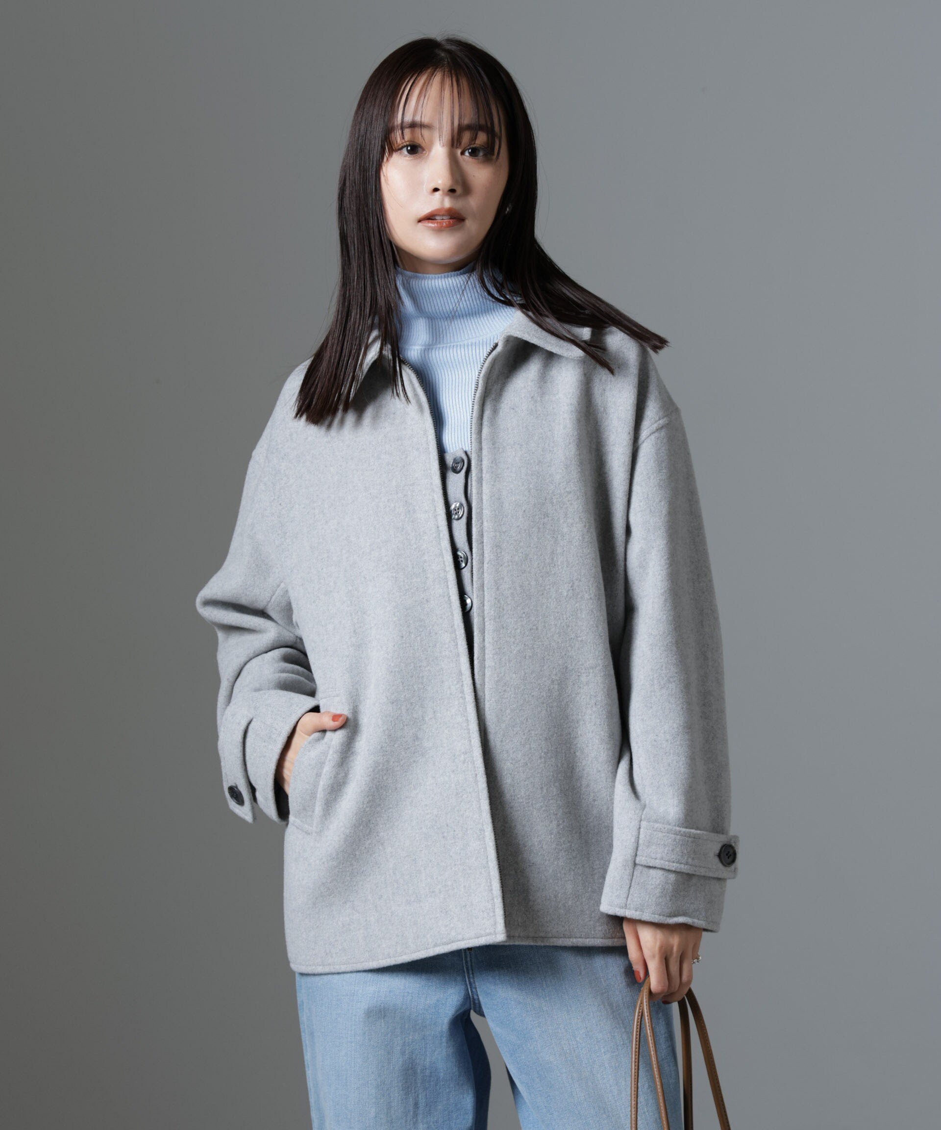 NANO universe｜ZIPミドルコート | Rakuten Fashion(楽天ファッション