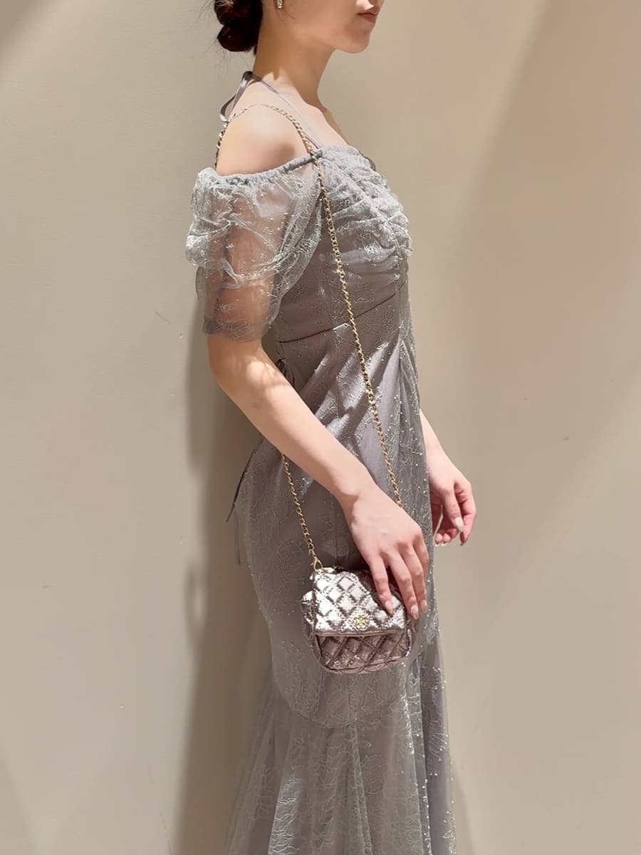 SNIDEL｜ギャザードレープレースドレス | Rakuten Fashion(楽天