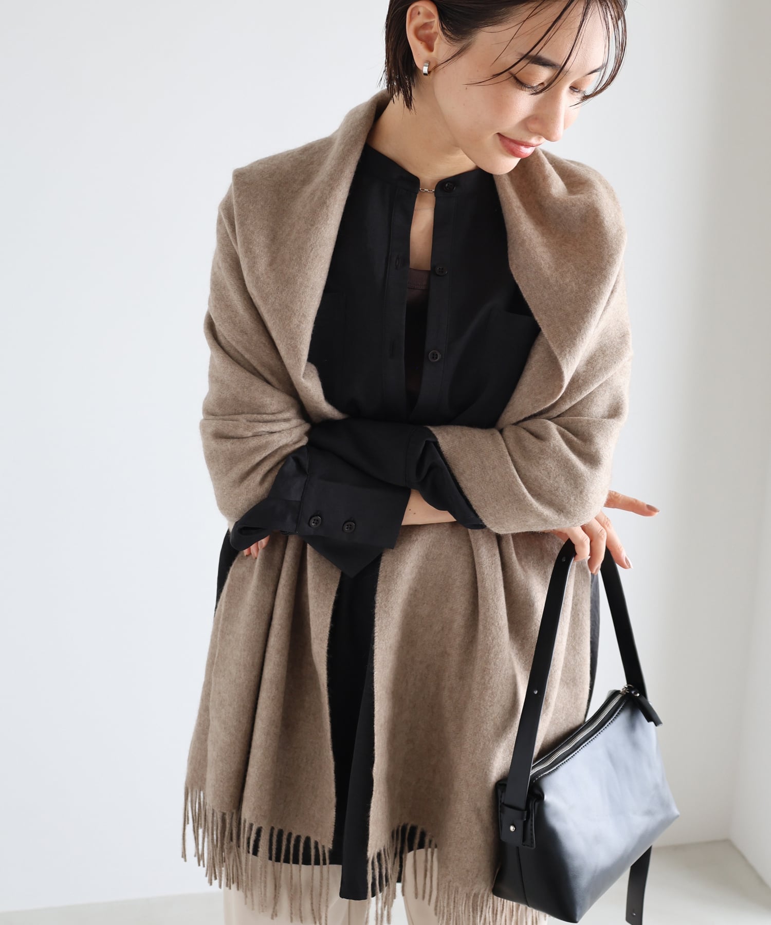 andme｜カシミヤ 大判ストール evernavy エバーネイビー | Rakuten