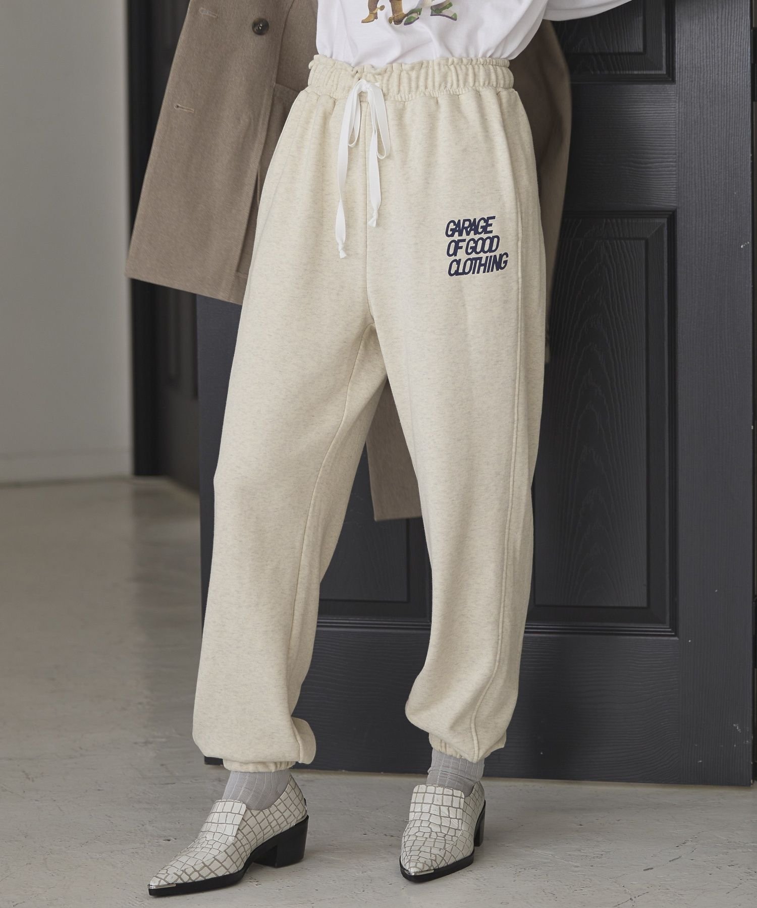 14th addiction コーティングモトクロススウェットパンツ