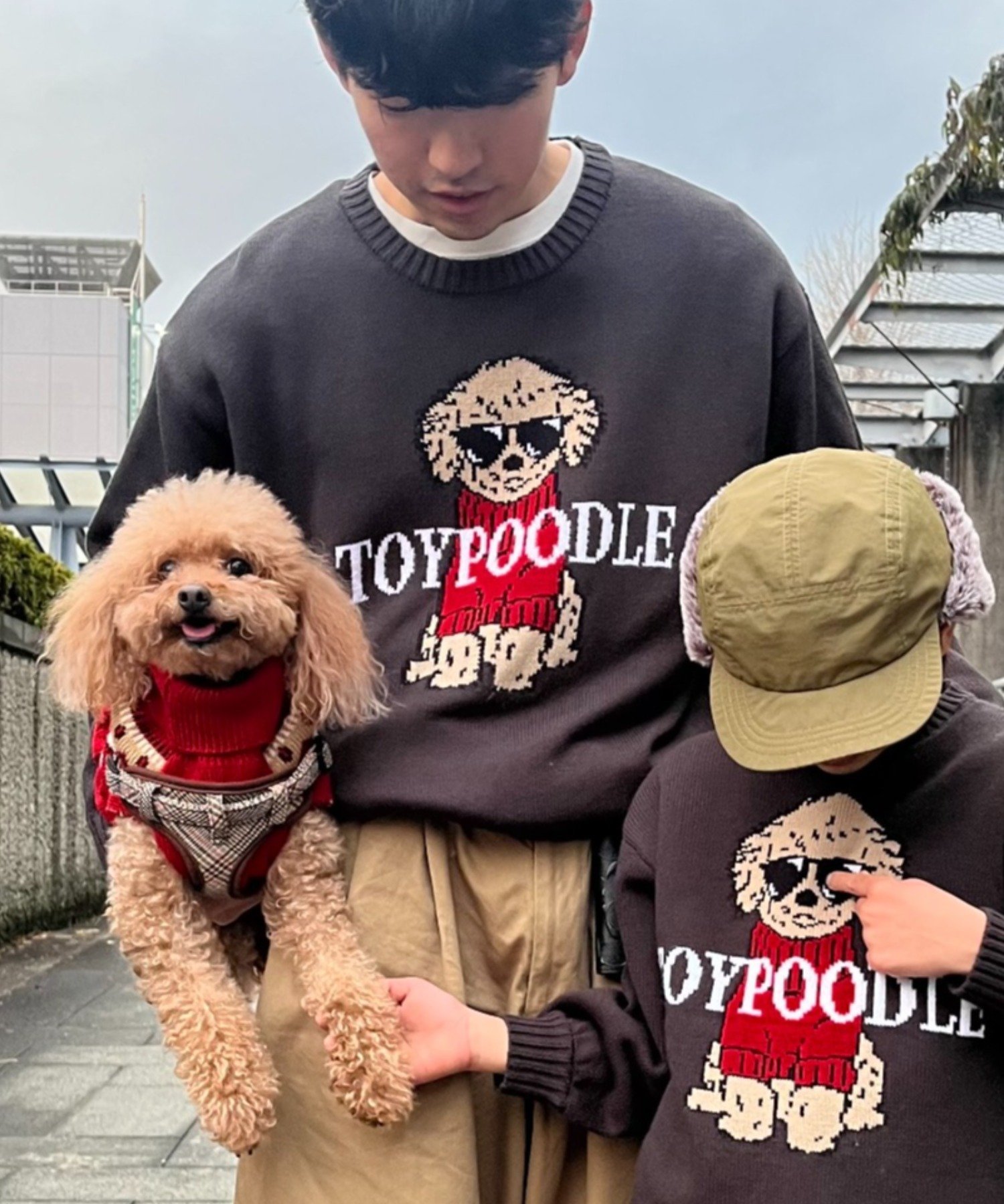 CIAOPANIC TYPY｜【ユニセックス】犬アソート柄ロゴジャガードニット