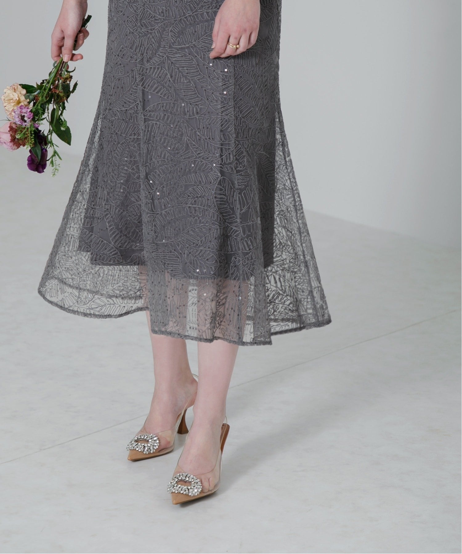 Leja｜LEJA/スパンコール刺繍マーメイドボレロ付きワンピースドレス