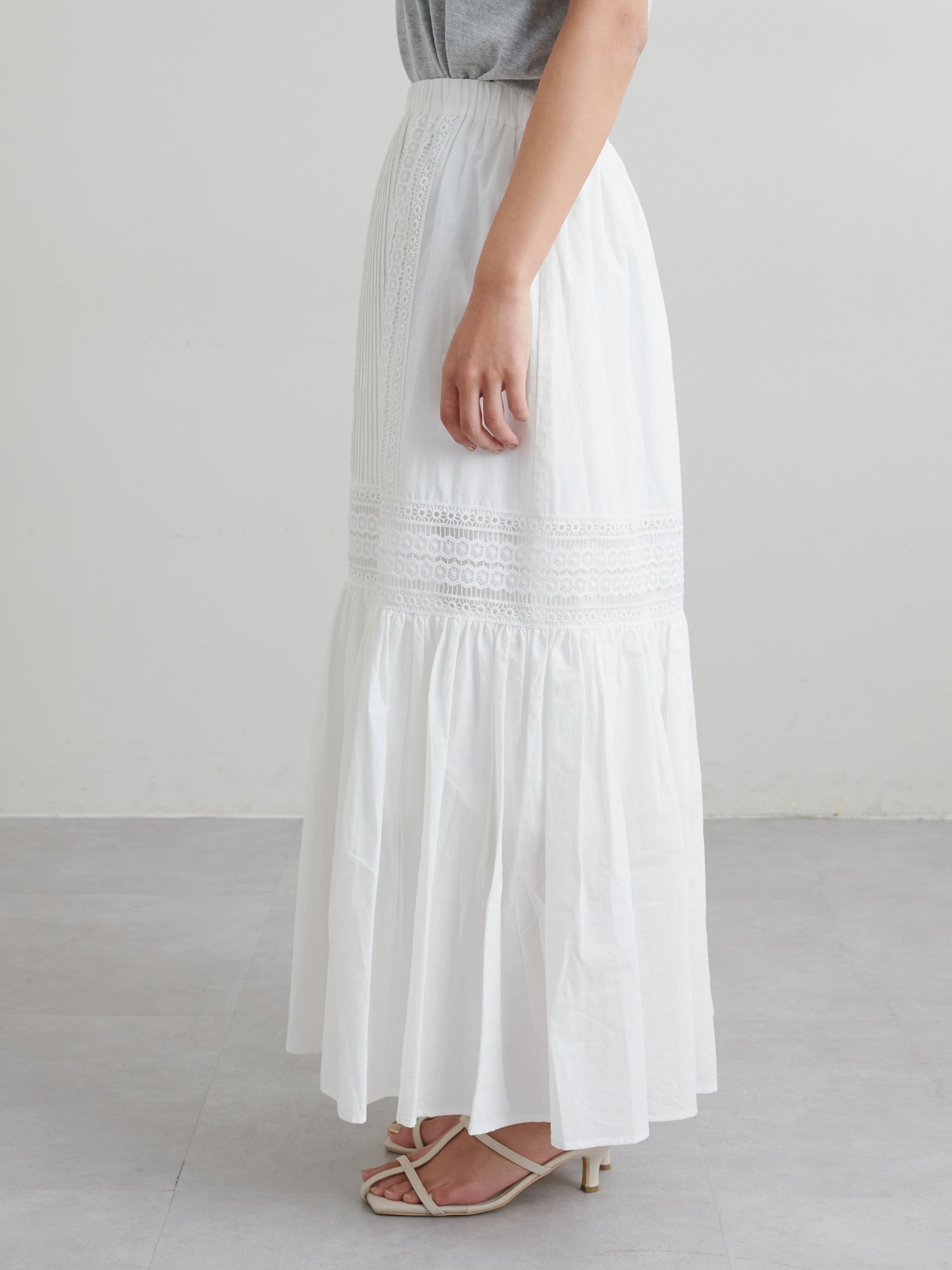 アンティーク 幻のノルマンディーレース ペチコート＆オーバースカート