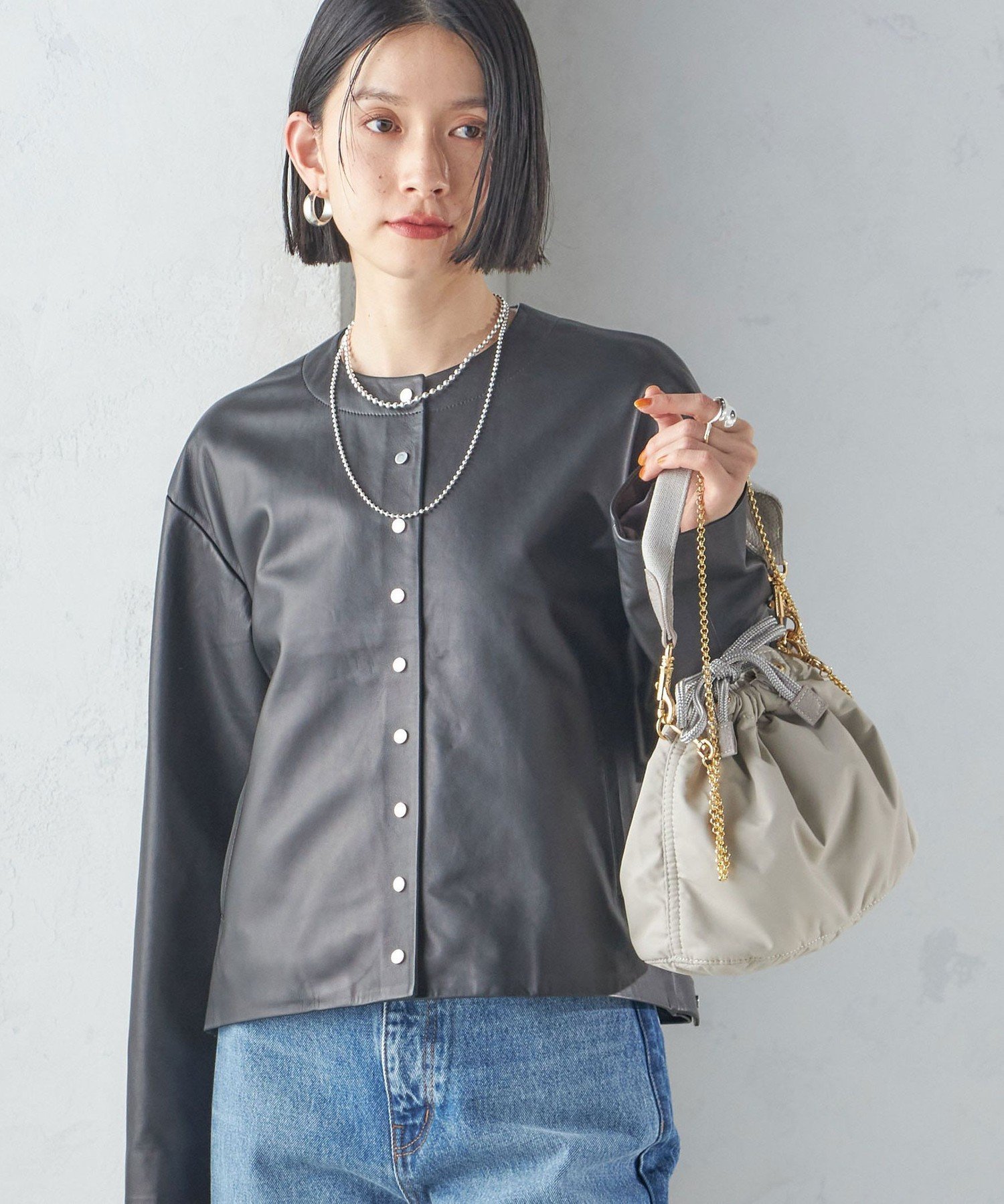 SHIPS｜SHEEP レザー ノーカラー ブルゾン | Rakuten Fashion(楽天