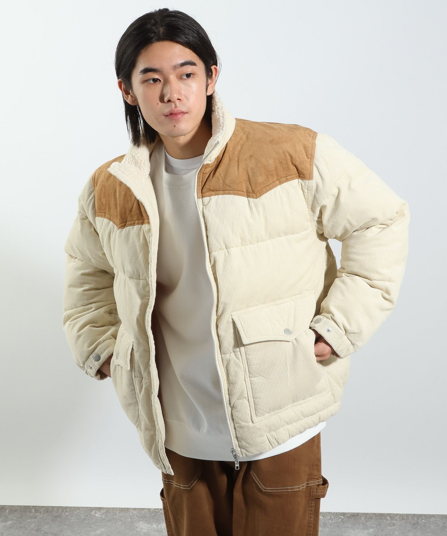 BAYFLOW｜ヴィンテージライクコーデュロイ中綿ブルゾン | Rakuten