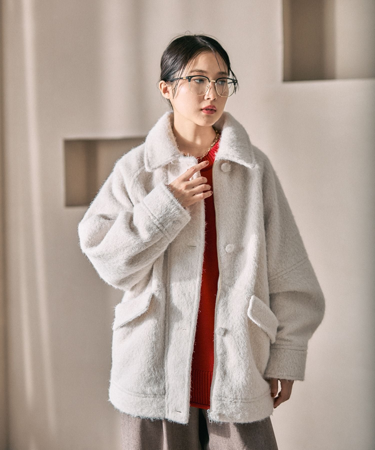 LEPSIM｜シャギーミドルZIPブルゾン | Rakuten Fashion(楽天