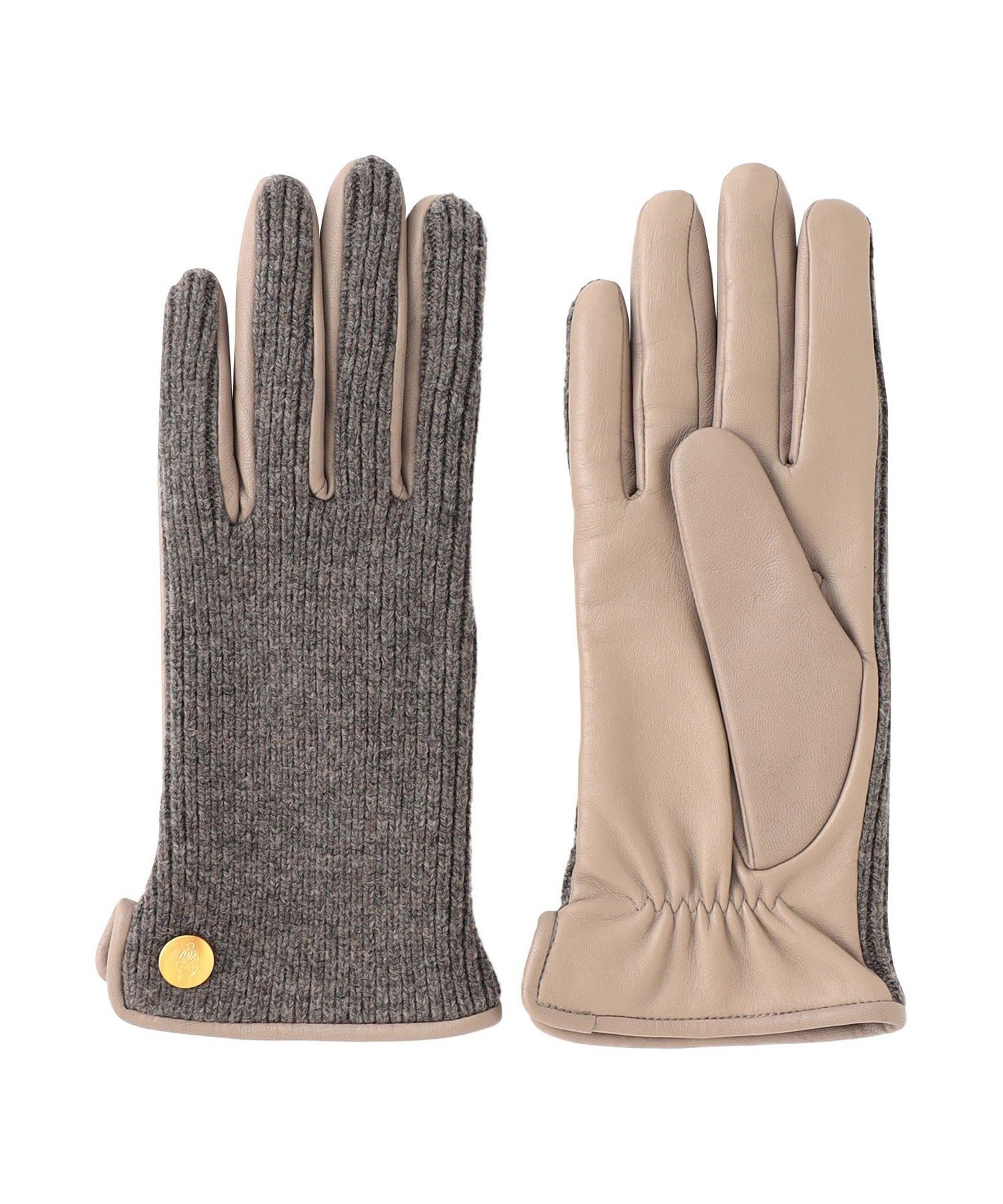 Paul Stuart(ポールスチュアート) ラムレザー×カシミヤ手袋 ブラック