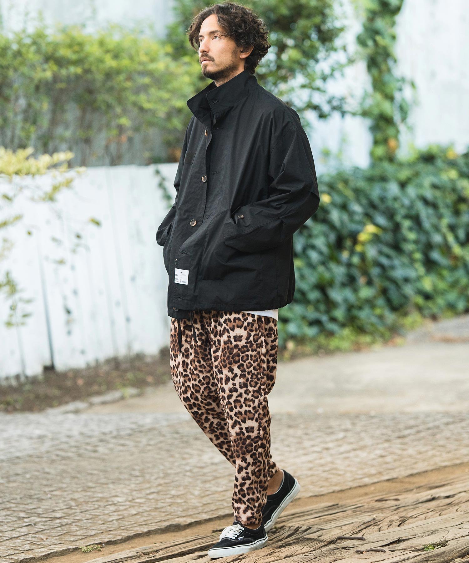 新品 カンビオ レオパード柄 バルーン イージーパンツ M サルエル