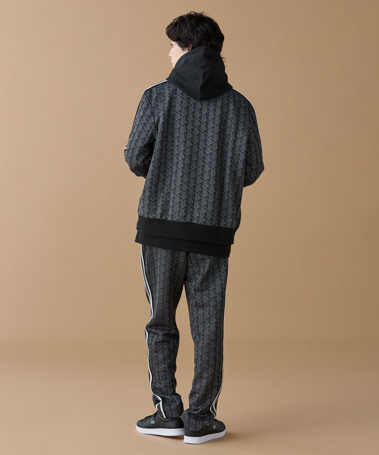 LACOSTE｜モノグラムジャカードトラックジャケット 【セットアップ対応