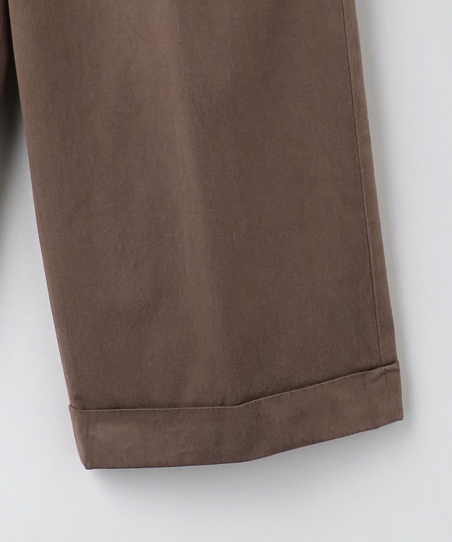 ＜6(ROKU)＞コットン チノ ワイド パンツ　ブラウン　34 6(ROKU)＞コットン チノ ワイド パンツ ブラウン 34 UNITED ARROWS LTD