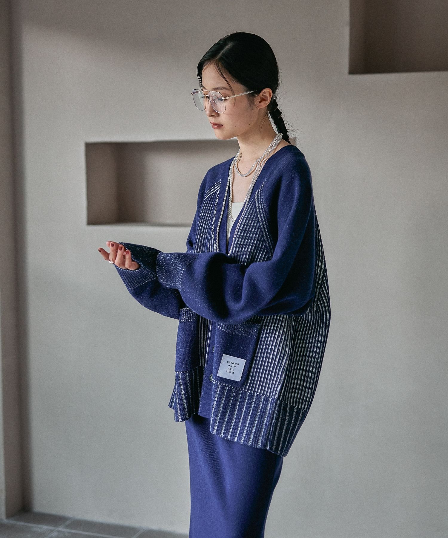 LEPSIM｜7ゲージリブVネックカーディガン | Rakuten Fashion(楽天