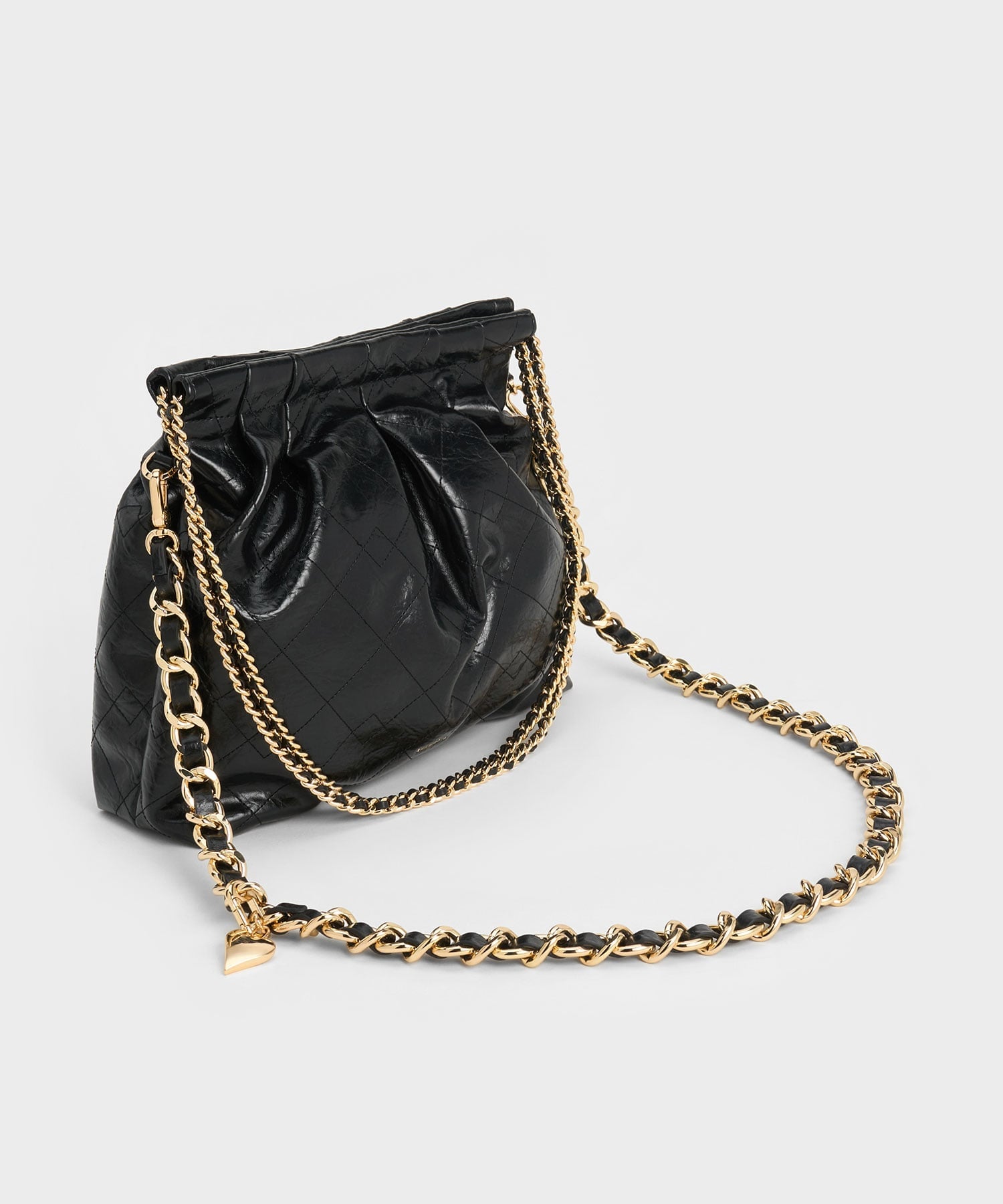 CHARLES & KEITH｜Duo ドゥオ ブレードチェーンハンドルホーボーバッグ