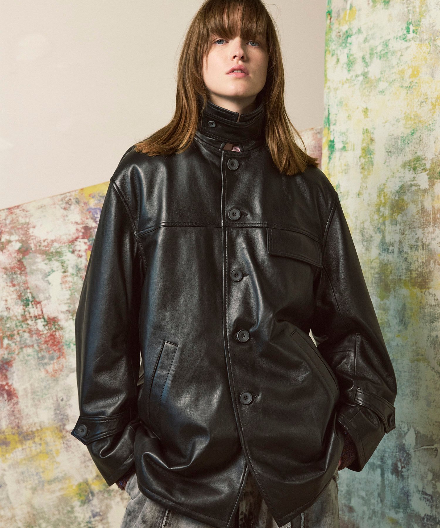 MAISON SPECIAL｜Sheep Leather Car Coat | Rakuten Fashion(楽天