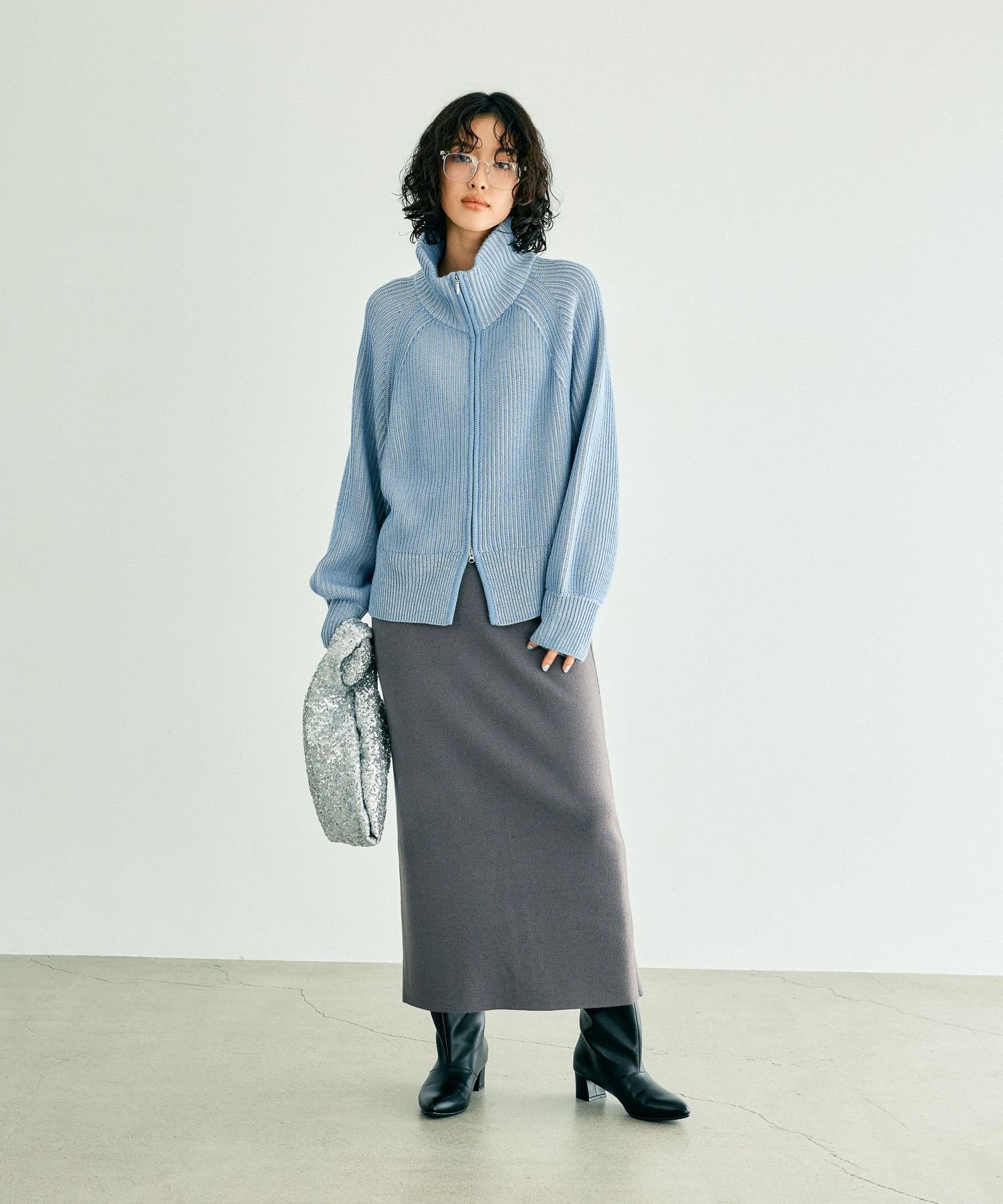 LEPSIM｜7ゲージ配色リブZIPカーディガン | Rakuten Fashion(楽天