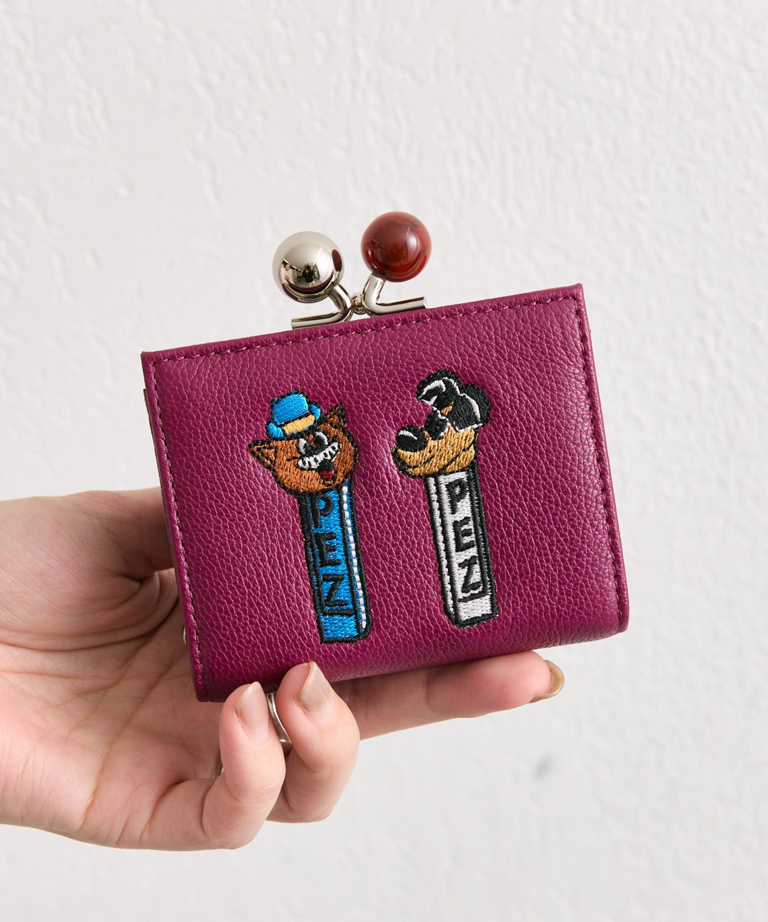 ear PAPILLONNER｜【PEZ(ペッツ) ×ear】本革/コラボ三つ折りがま口財布