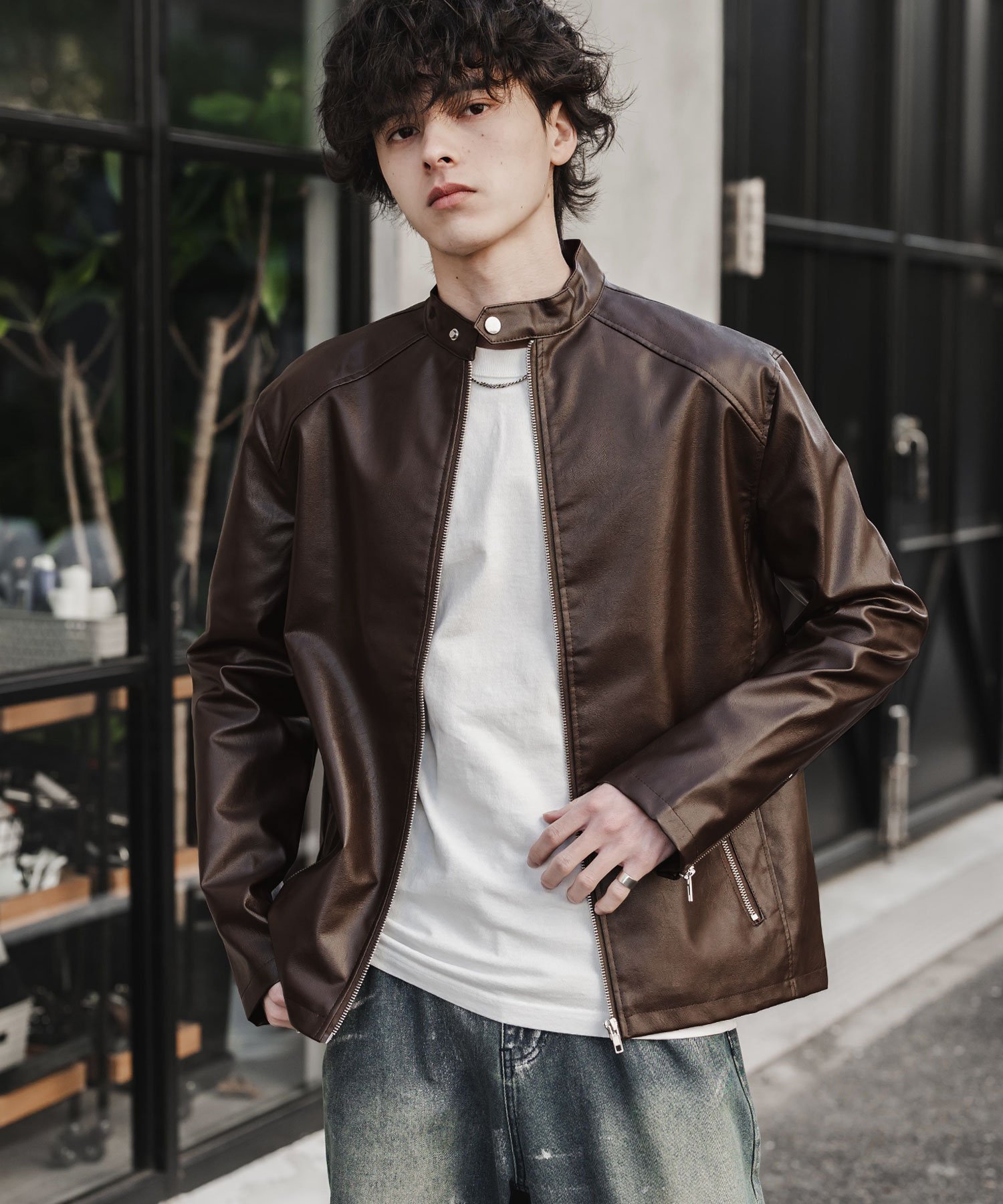 Rocky Monroe｜PUレザーシングルライダースジャケット | Rakuten