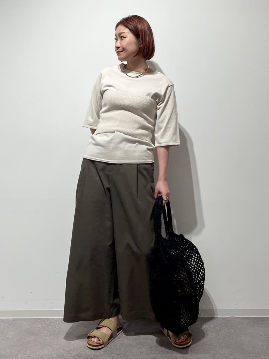 糸糸糸 MAKI TEXTILE STUDIO コットン シルク混ワイドパンツ 【公式通販】