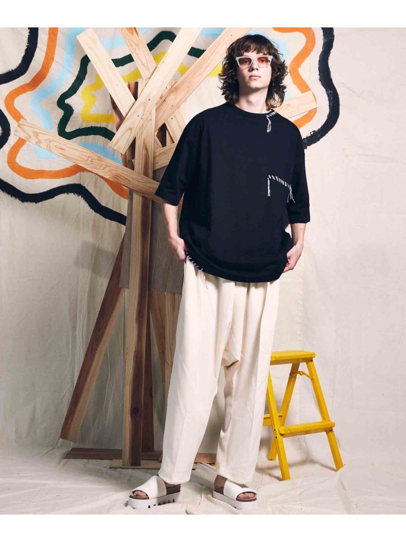 MAISON SPECIAL シルバー サルエルパンツ M MAISON SPECIAL シルバー