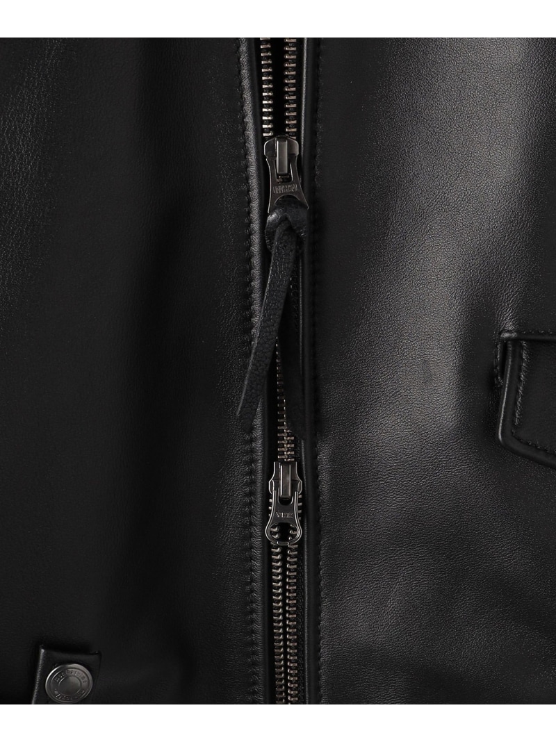 美品 とろとろ羊革 ユナイテッドアローズ シングルライダース Wジップ