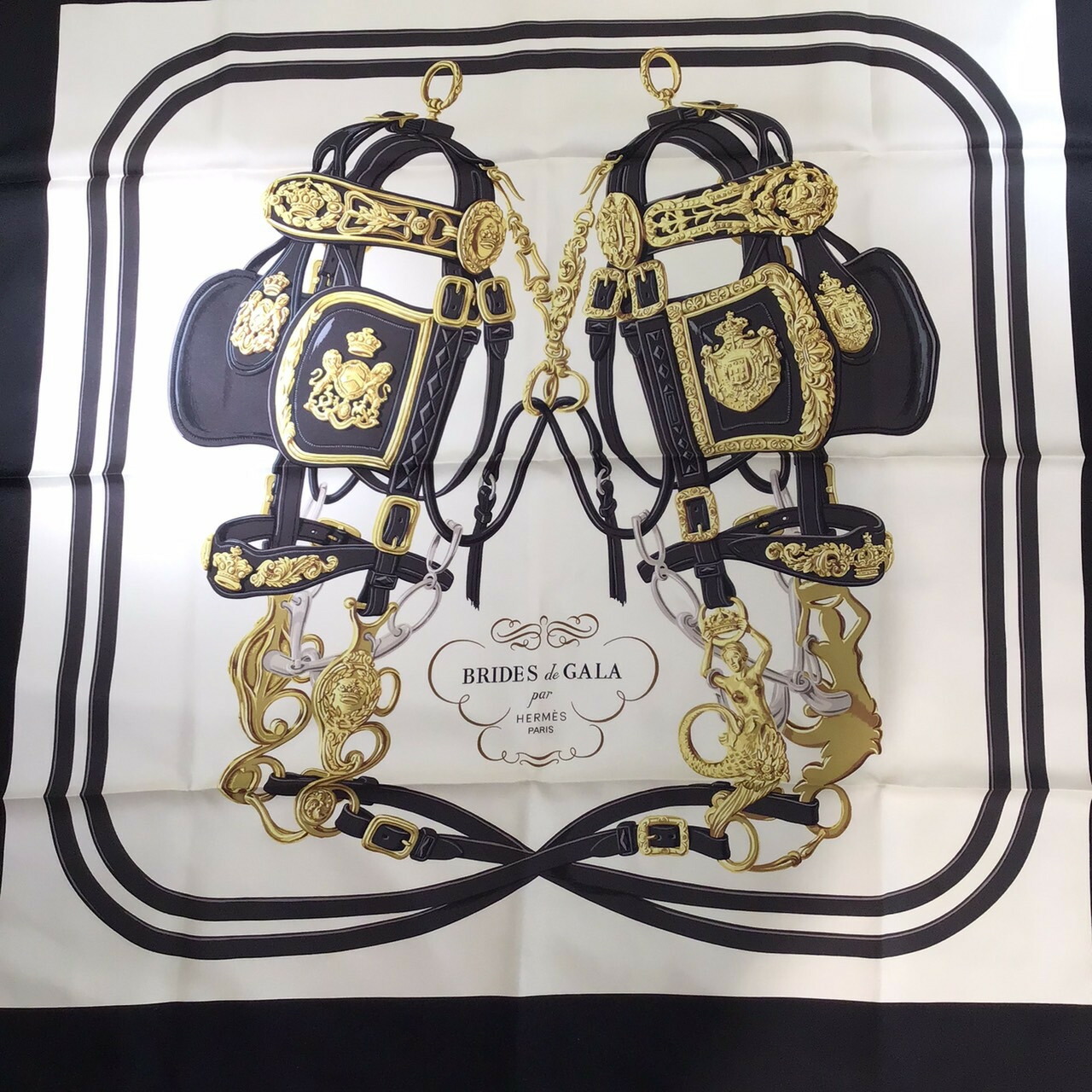 楽天市場】【新品同様】HERMES エルメス カレ90 BRIDES de GALA