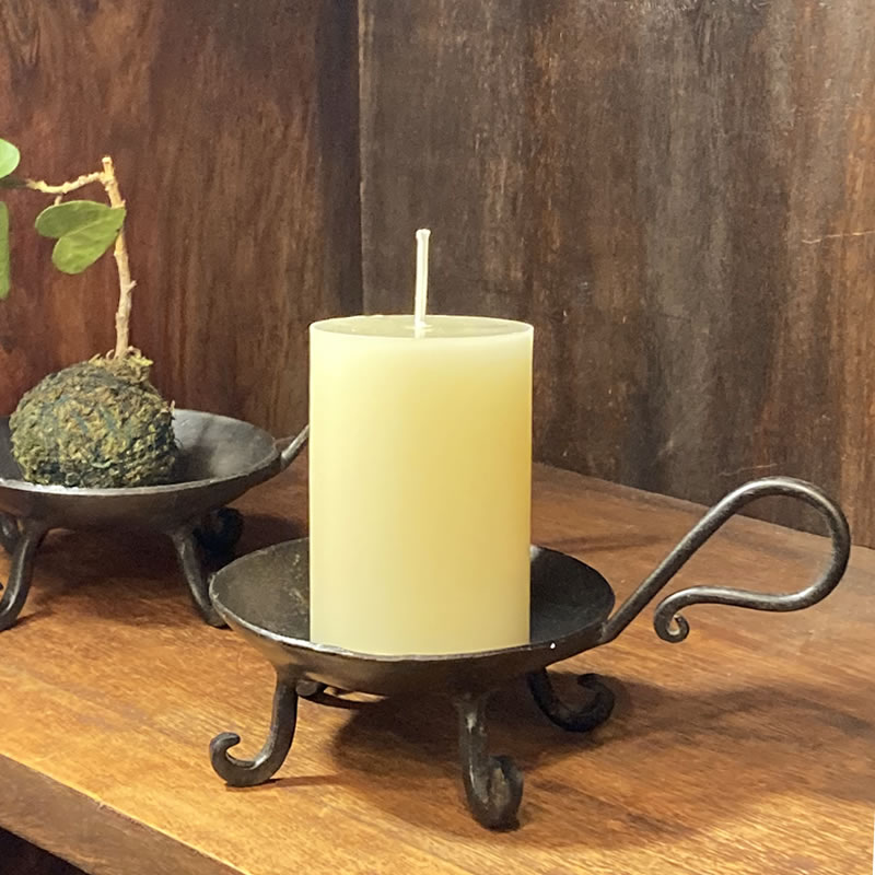 蝋燭立て 折り畳み式 古銅製 蝋燭台/燭台ロウソク立て/ろうそく立て 落款