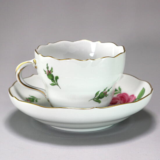 楽天市場】マイセン Meissen 一級品 ピンクローズ カップ＆ソーサー