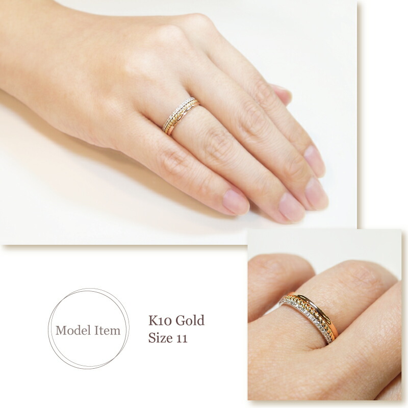 楽天市場】ダイヤモンド 0.12ct トリニティ リング 指輪 18金 18K K18