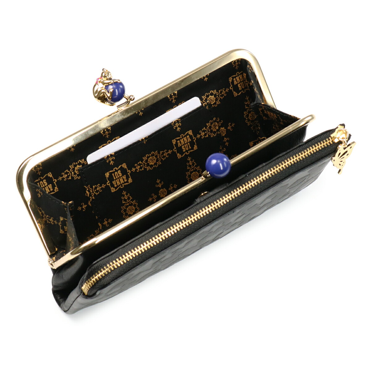 楽天市場】アナスイ 長財布 レディース 本革 レザー 猫 がま口