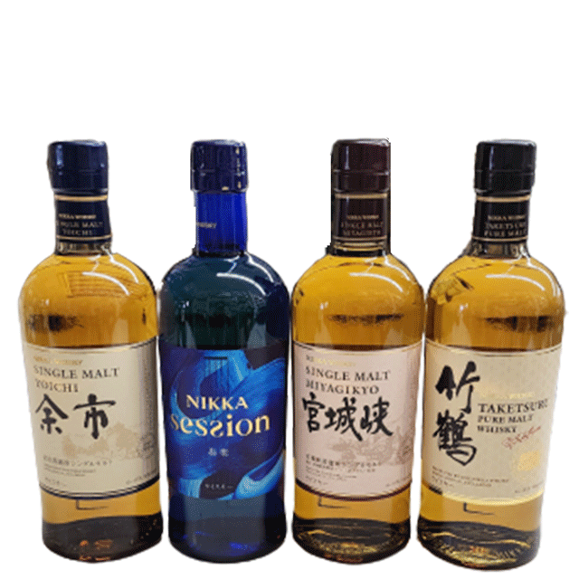 シングルモルトウイスキー 宮城峡 余市 セット計4本