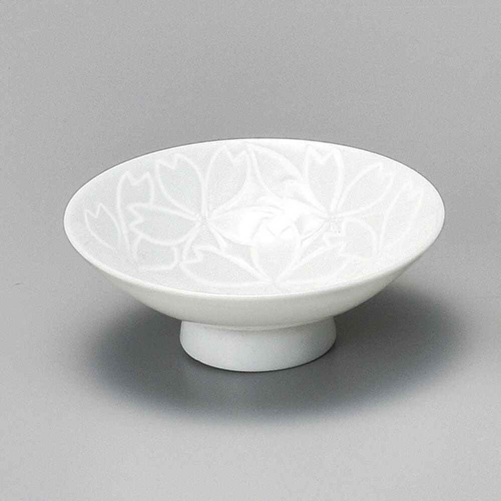 極上品・共箱・五客揃い 白磁 取盃揃／青白磁 喜銘／通透釉肌の極