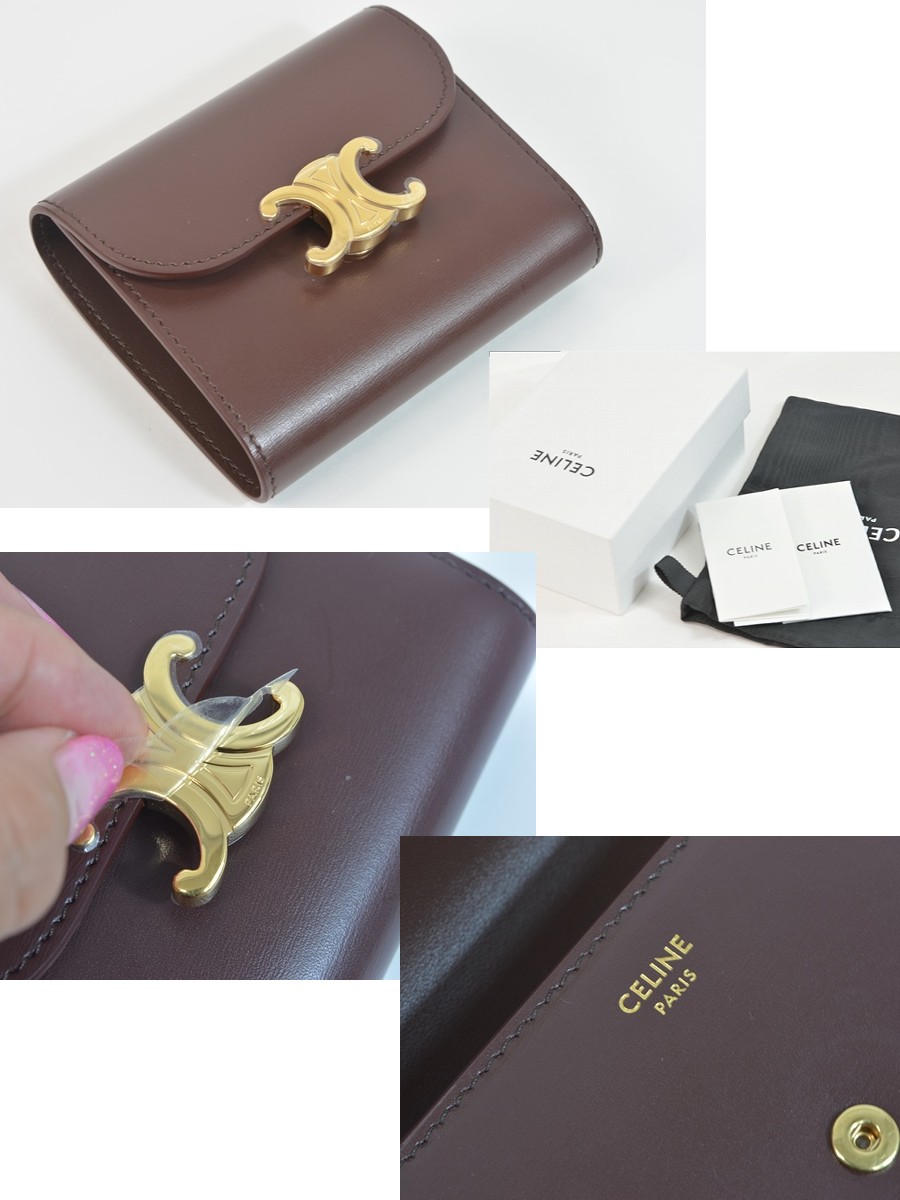 楽天市場】【新品・未使用品】セリーヌ 財布 トリオンフ スモール
