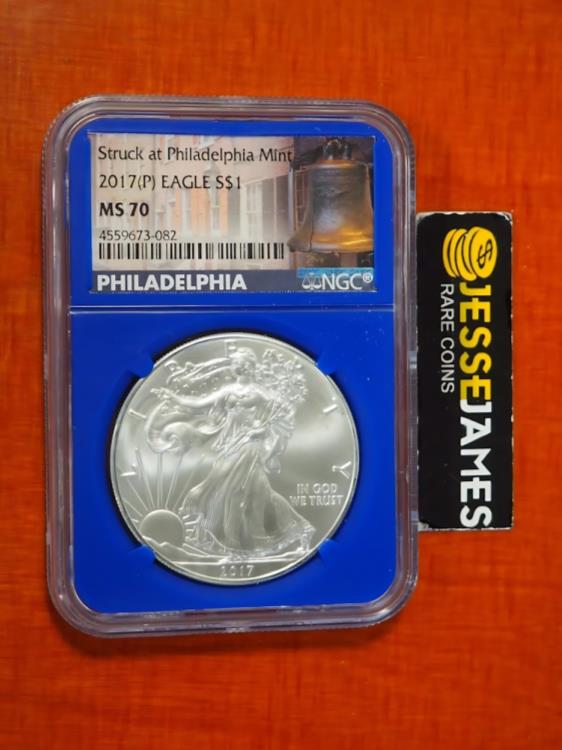 2017 アメリカ イーグル銀貨 NGC 最高評価MS70 First Day of Issue