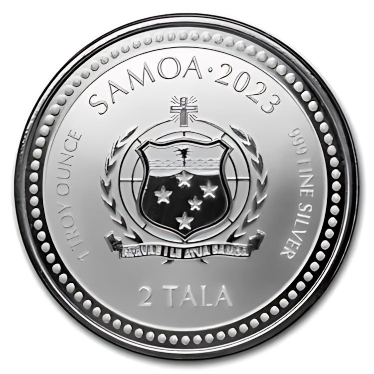サモア 2023年 2タラ 銀貨 1oz 純銀 .999 人魚（母と娘）未使用 2023