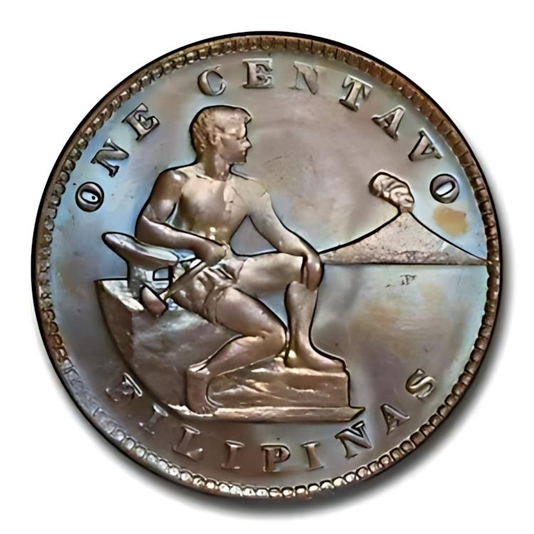 稀少) フィリピン共和国(アメリカ統治下) 1 センタボ青銅貨 1920 S