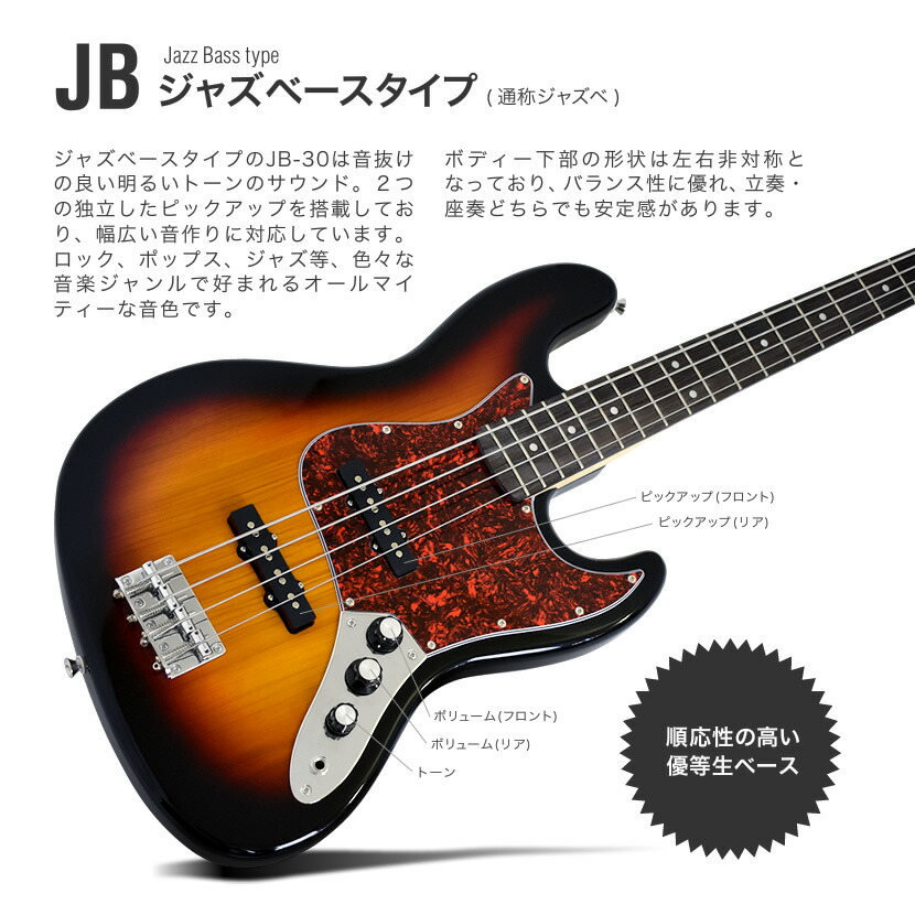 楽天市場】左利き用ベース SELDER JB-37LH/PB-37LH（ソフトケース
