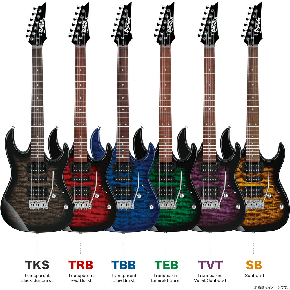 GiO Ibanez GRX70QA キルトメイプル ブルー アンプセット GiO Ibanez