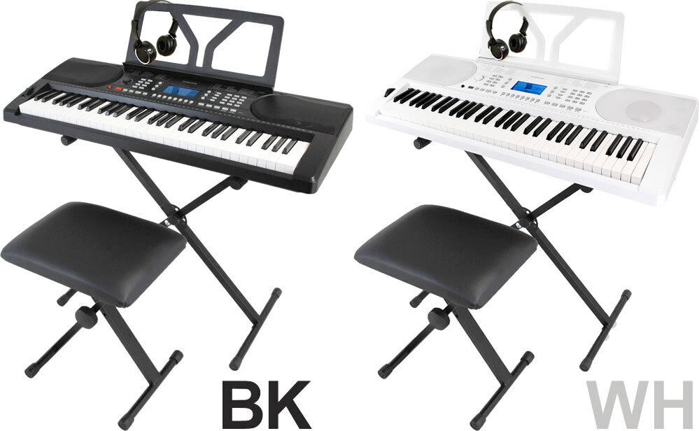 楽天市場】キーボード ピアノ (イス・スタンド・ヘッドフォン付き