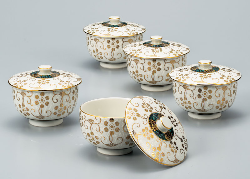 九谷焼 上出長右衛門前茶茶碗 湯のみ 急須 セット レトロ アンティーク