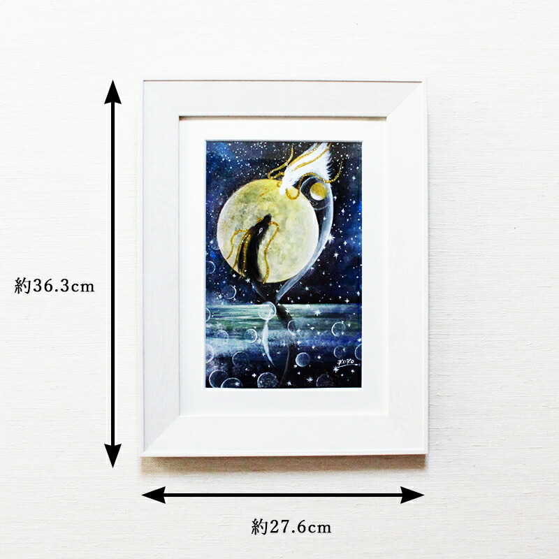 ⭐️新年 干支 絵画 手書きアート 龍 花 パワー元気な光 壁掛け絵