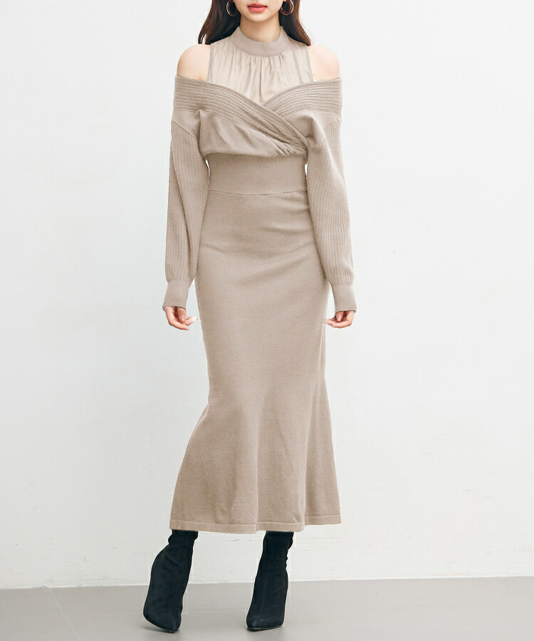 楽天市場】ワンピース レディース ニット ニットワンピース 長袖