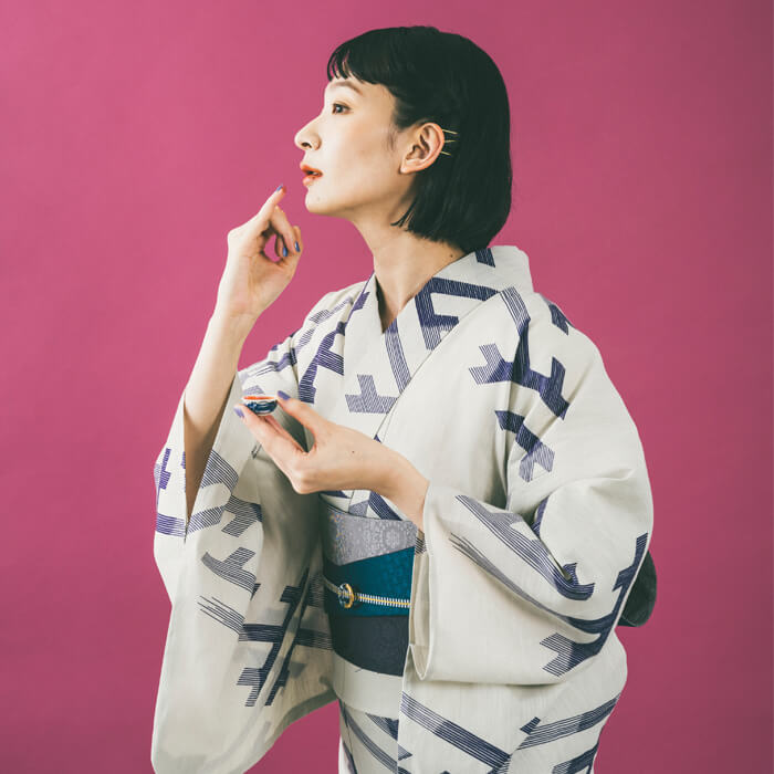 楽天市場】kifkif×古今 浴衣 紗綾形 （江戸紫） 仕立て上がり プレタ