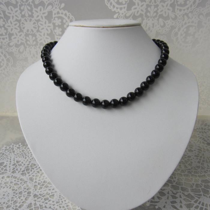 楽天市場】黒珊瑚 ネックレス （9mm） G.SILVER 葬儀 喪服 フォーマル
